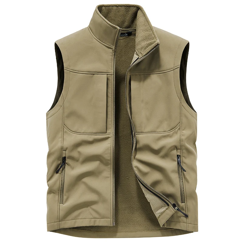 Herren Funktionale Softshell‑Weste mit Fleecefutter und winddichter Membran Nord Taschen