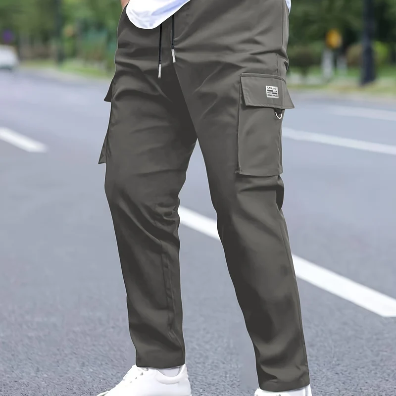 Herren Cargohose konisch zulaufend im Joggerstil mit Tunnelzug, Klappfächern & D‑Ring Nord Taschen