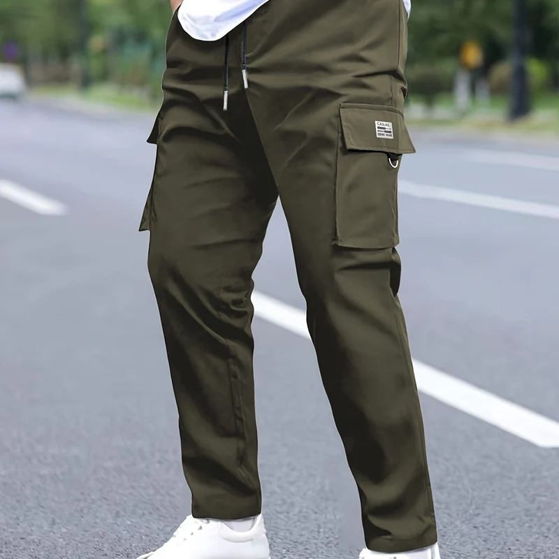 Herren Cargohose konisch zulaufend im Joggerstil mit Tunnelzug, Klappfächern & D‑Ring Nord Taschen