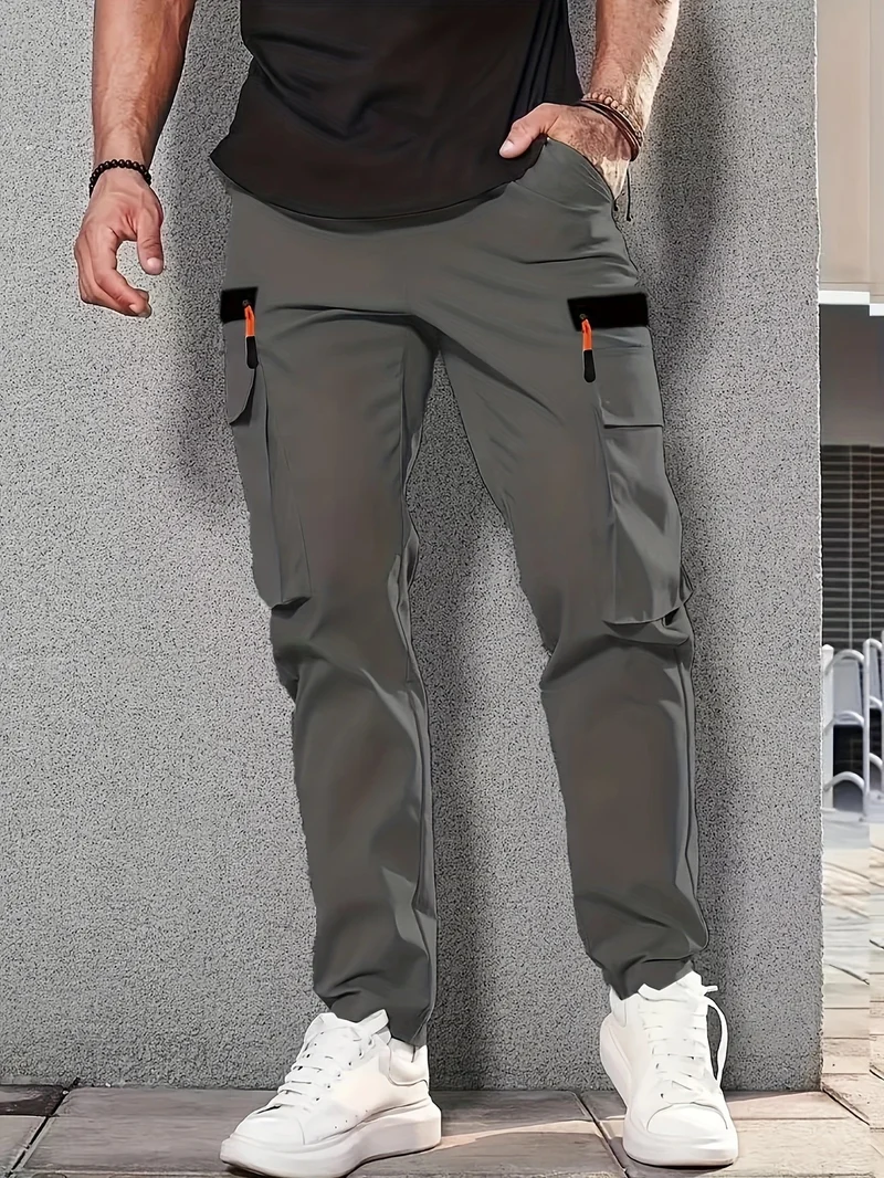 Herren Cargohose im Joggerstil mit elastischem Bund, Tunnelzug & Mehrfachtaschen Nord Taschen