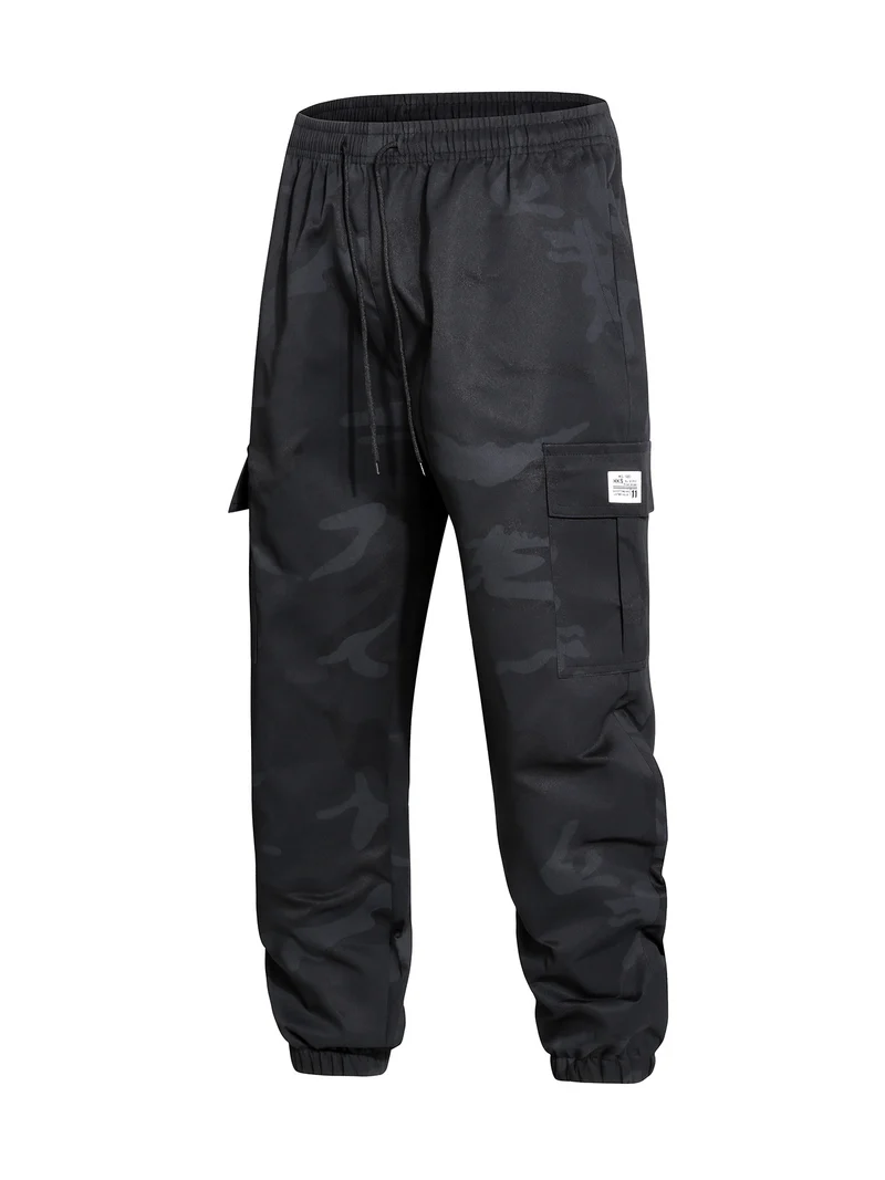Herren Cargohose im Joggerstil mit Camouflage, Tunnelzugbund & elastischen Knöchelbündchen Nord Taschen