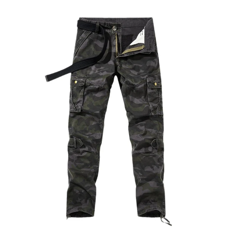Herren Cargohhose im Military-Style mit verstärkten Knien, Multifunktions‑Taschen & Kordelbund Nord Taschen