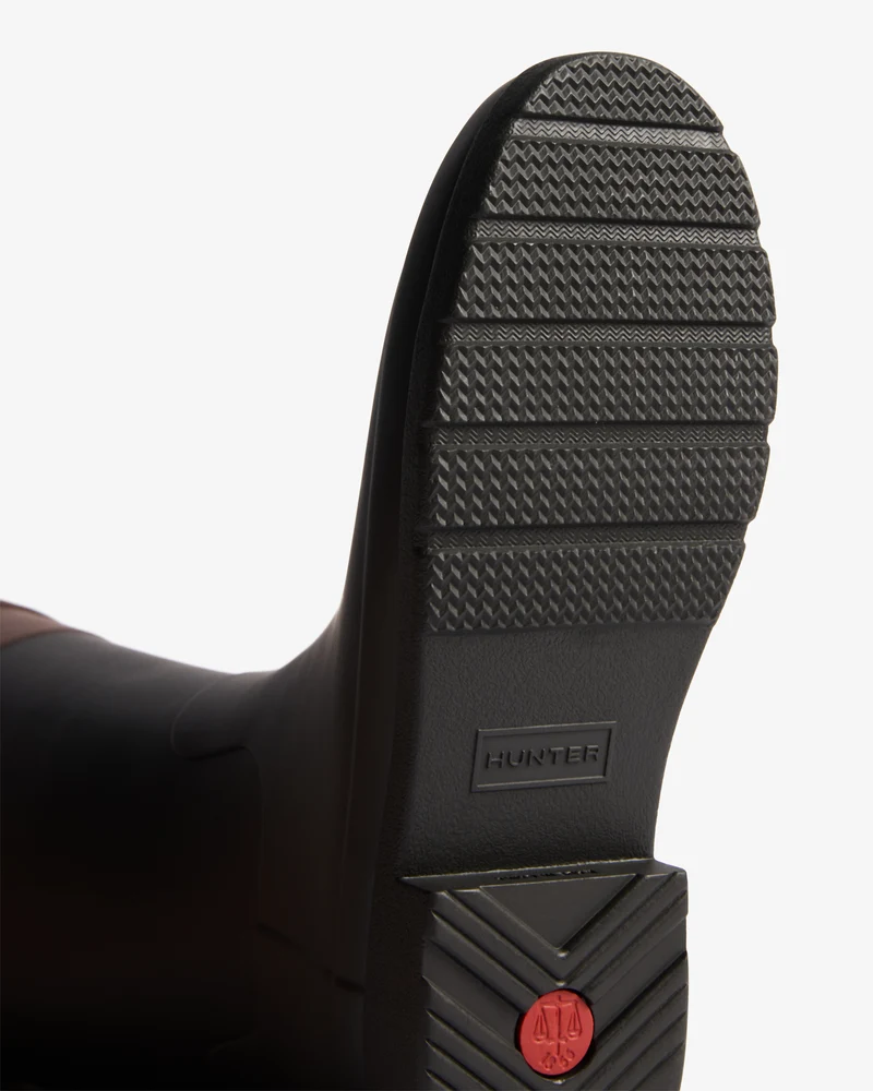 Refined Gold Trim Reiterstiefel Schwarz/Braun (Damen)