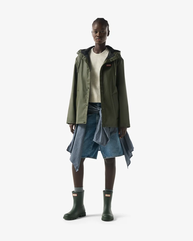 Downpour Izzy Regenjacke Dunkelgrün (Unisex)
