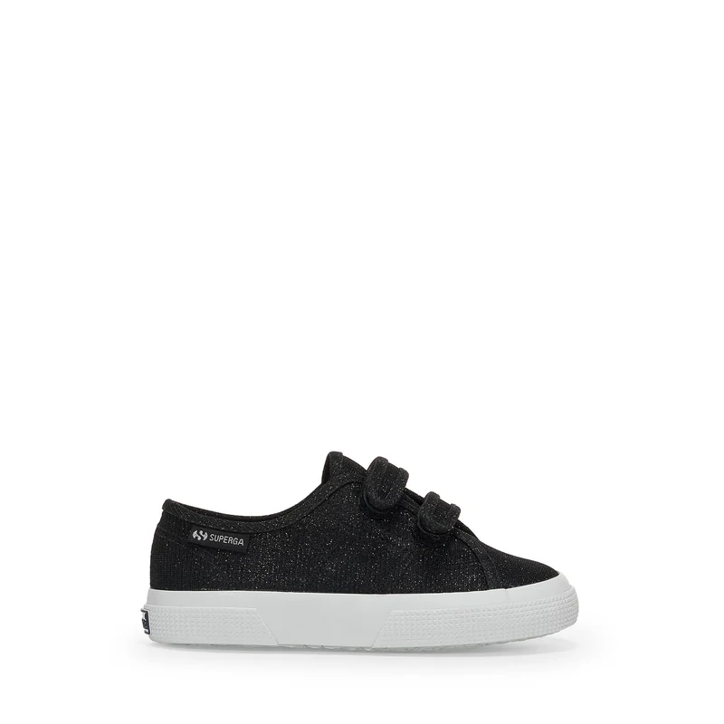 3750 KIDS STRAPS JERSEY LAME LEGGERA - Le Superga - Low Cut - Girl - Black