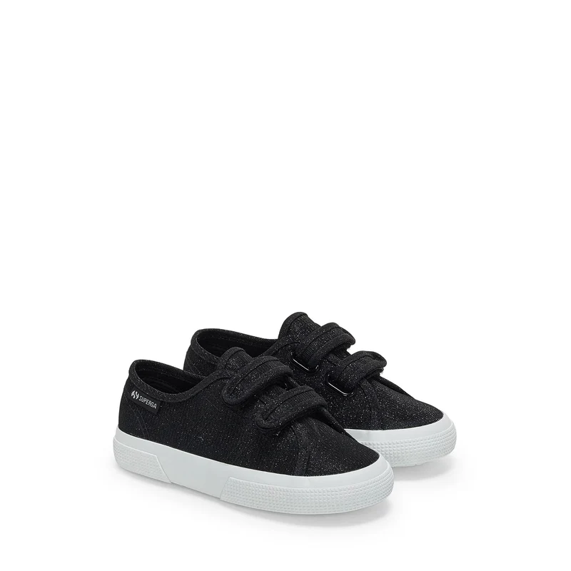3750 KIDS STRAPS JERSEY LAME LEGGERA - Le Superga - Low Cut - Girl - Black