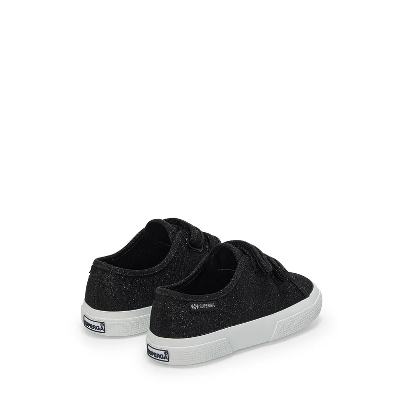 3750 KIDS STRAPS JERSEY LAME LEGGERA - Le Superga - Low Cut - Girl - Black