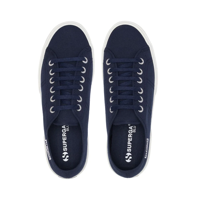 3740 PLATFORM LEGGERA - Lady Shoes - Wedge - Woman - Navy-FWhite-Blue Navy-White