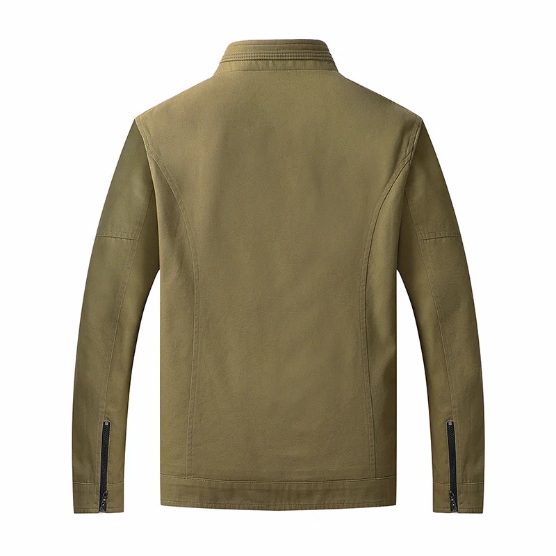 Herren Leichter Canvas-Fieldblouson mit Stehkragen und verdecktem Reißverschluss Nord Taschen