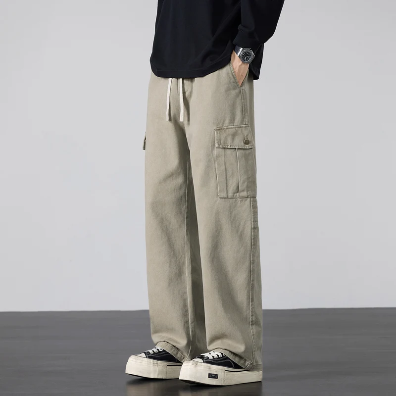 Herren Weite Cargo-Hose mit Tunnelzugbund und Multifachtaschen Nord Taschen