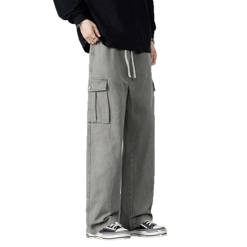 Herren Weite Cargo-Hose mit Tunnelzugbund und Multifachtaschen Nord Taschen