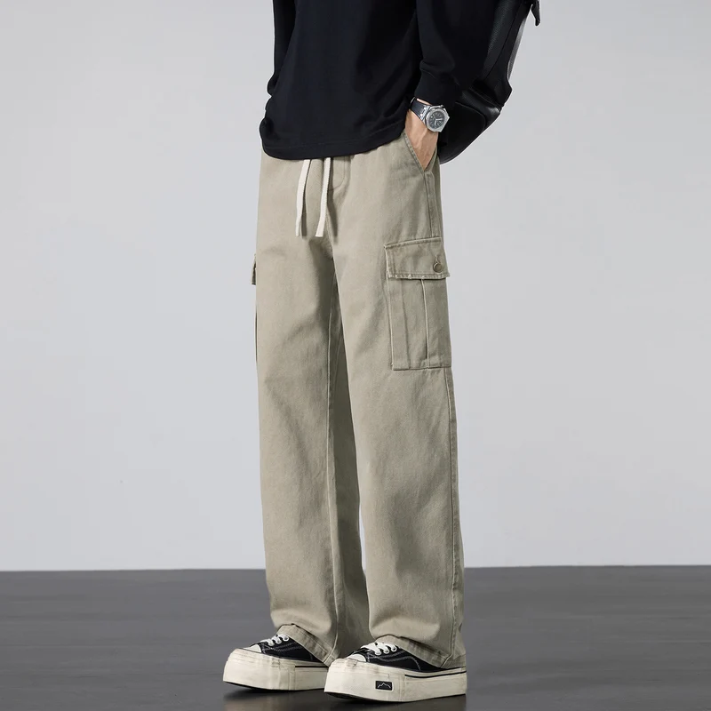 Herren Weite Cargo-Hose mit Tunnelzugbund und Multifachtaschen Nord Taschen
