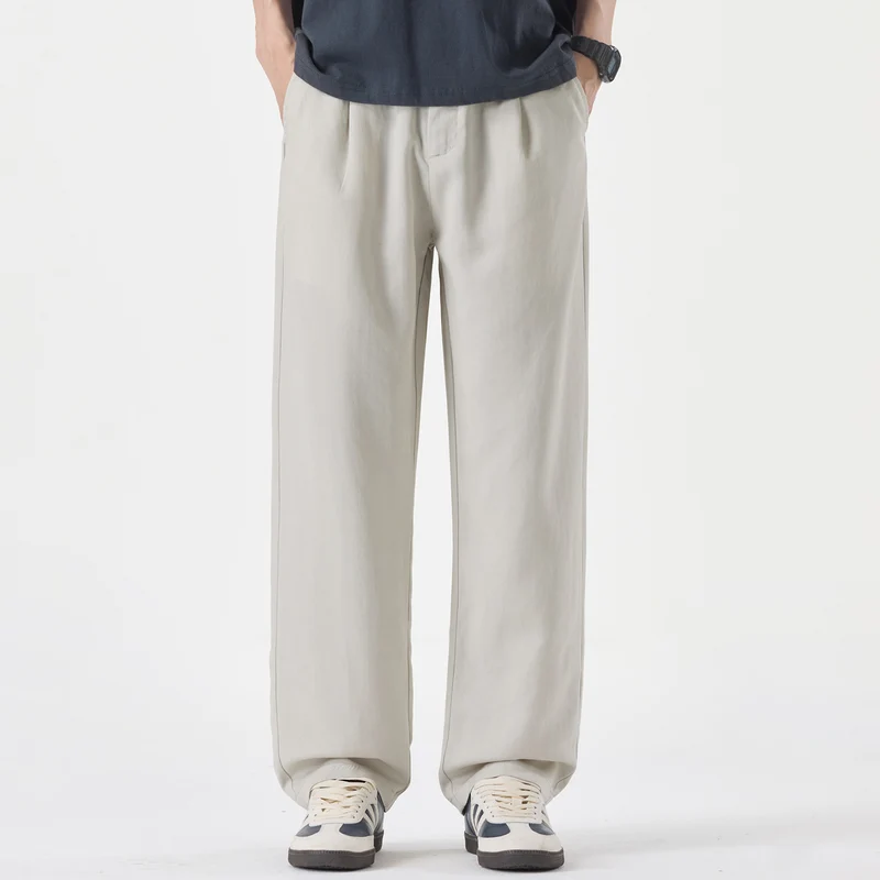 Herren Weite Bundfalten-Hose im Relaxed-Fit aus Baumwoll-Twill Nord Taschen