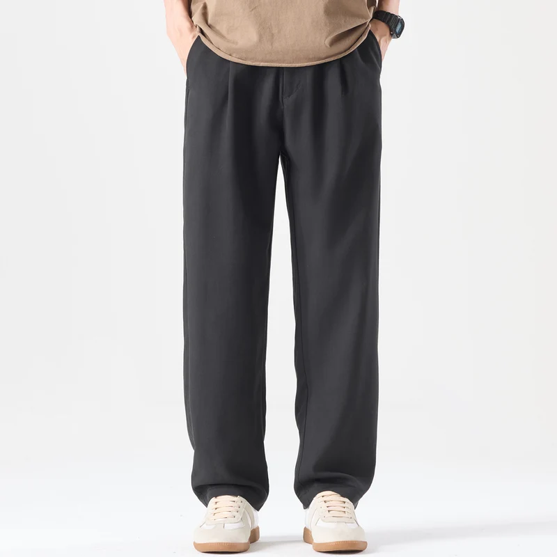 Herren Weite Bundfalten-Hose im Relaxed-Fit aus Baumwoll-Twill Nord Taschen