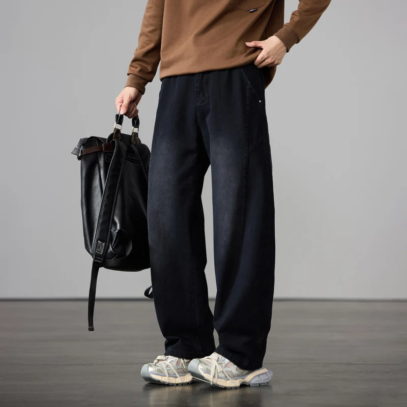 Herren Weit geschnittene Baumwoll-Canvas-Hose im Relaxed-Fit Nord Taschen