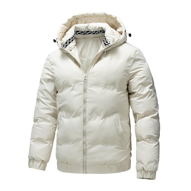 Herren Wattierte Wintersteppjacke mit Kapuze und winddichter Thermoisolierung Nord Taschen