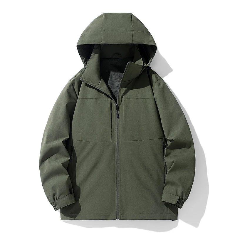 Herren Wasserabweisende Softshell-Outdoorjacke mit Kapuze, atmungsaktivem Netzfutter und verdecktem Reißverschluss Nord Taschen