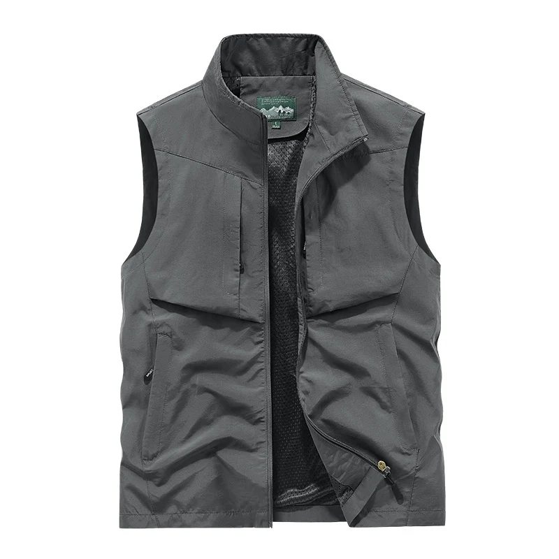 Herren Utility-Outdoorweste mit Mesh-Futter, durchgehendem Reißverschluss und Multifachtaschen Nord Taschen