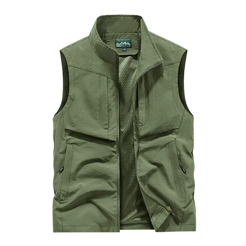 Herren Utility-Outdoorweste mit Mesh-Futter, durchgehendem Reißverschluss und Multifachtaschen Nord Taschen