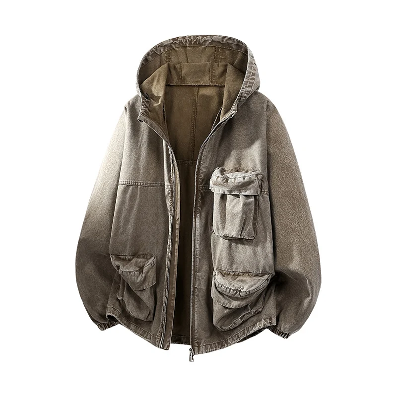 Herren Urban-Workwear Kapuzenjacke aus Canvas mit großen Stautaschen Nord Taschen