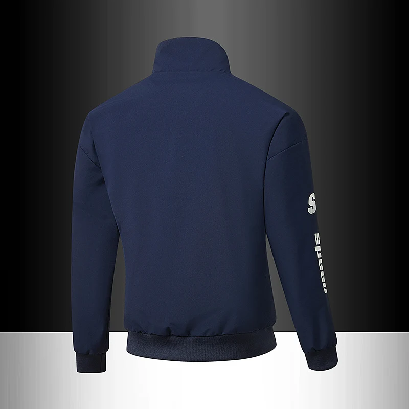 Herren Trackjacke im Motorsport-Look mit Logoprints und Stehkragen Nord Taschen