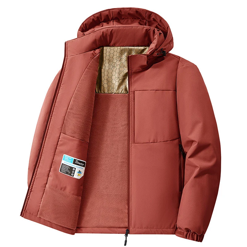 Herren Thermo-Softshell-Parka mit Fleece-Innenfutter und Honeycomb-Isolationsmembran Nord Taschen