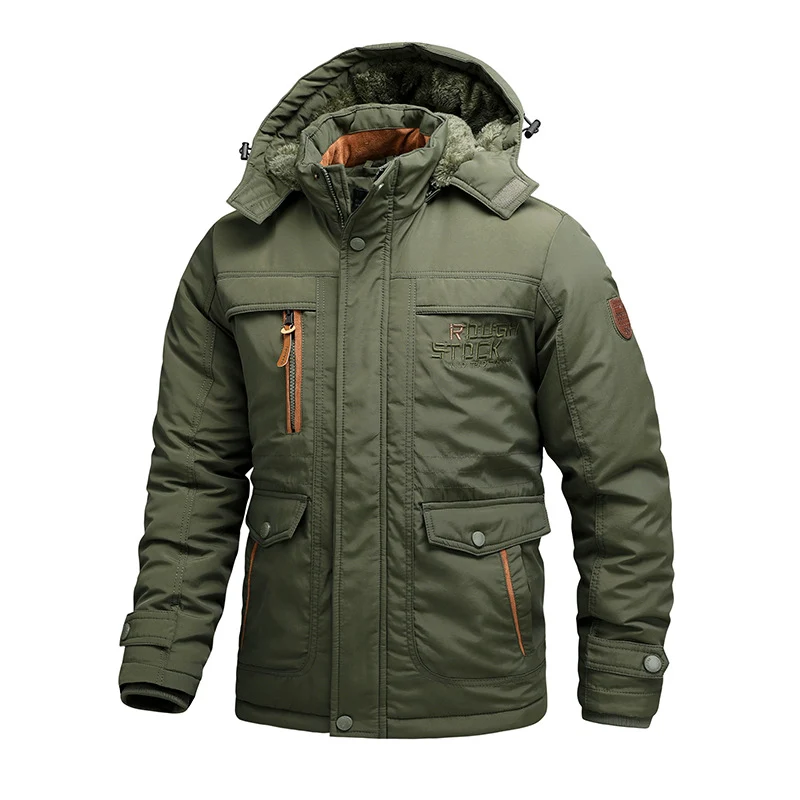 Herren Thermo-Outdoorparka mit abnehmbarer Kapuze und multifunktionalen Taschen Nord Taschen