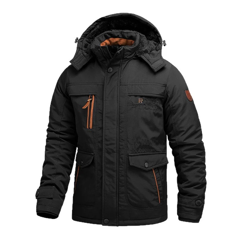 Herren Thermo-Outdoorparka mit abnehmbarer Kapuze und multifunktionalen Taschen Nord Taschen