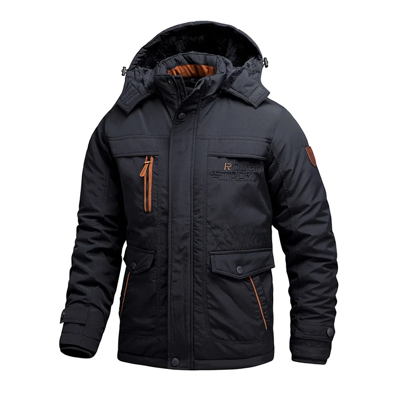 Herren Thermo-Outdoorparka mit abnehmbarer Kapuze und multifunktionalen Taschen Nord Taschen