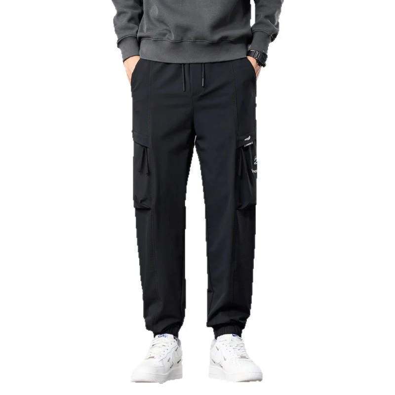 Herren technische Cargo-Joggerhose mit elastischem Saum, Multifachtaschen und Kordelzug Nord Taschen