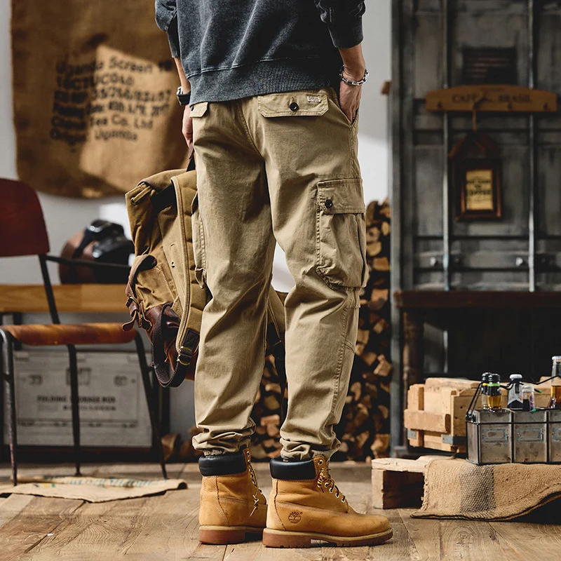 Herren Tapered Cargo-Joggerhose mit Kordelzug, verstärkten Knien und elastischen Bündchen Nord Taschen