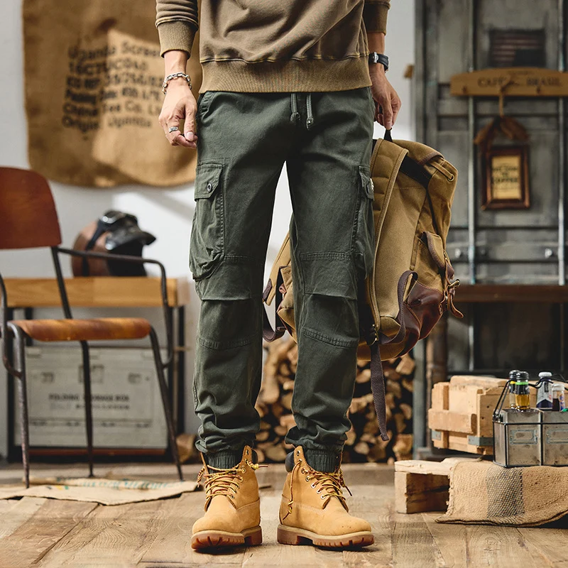 Herren Tapered Cargo-Joggerhose mit Kordelzug, verstärkten Knien und elastischen Bündchen Nord Taschen
