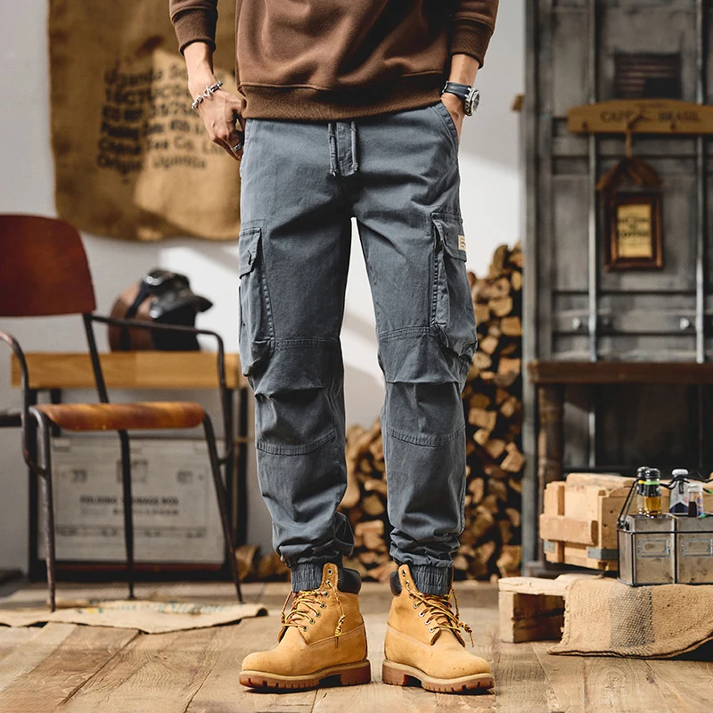 Herren Tapered Cargo-Joggerhose mit Kordelzug, verstärkten Knien und elastischen Bündchen Nord Taschen