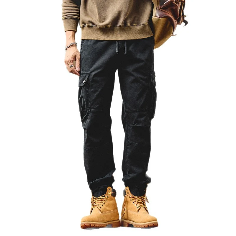 Herren Tapered Cargo-Joggerhose mit Kordelzug, verstärkten Knien und elastischen Bündchen Nord Taschen