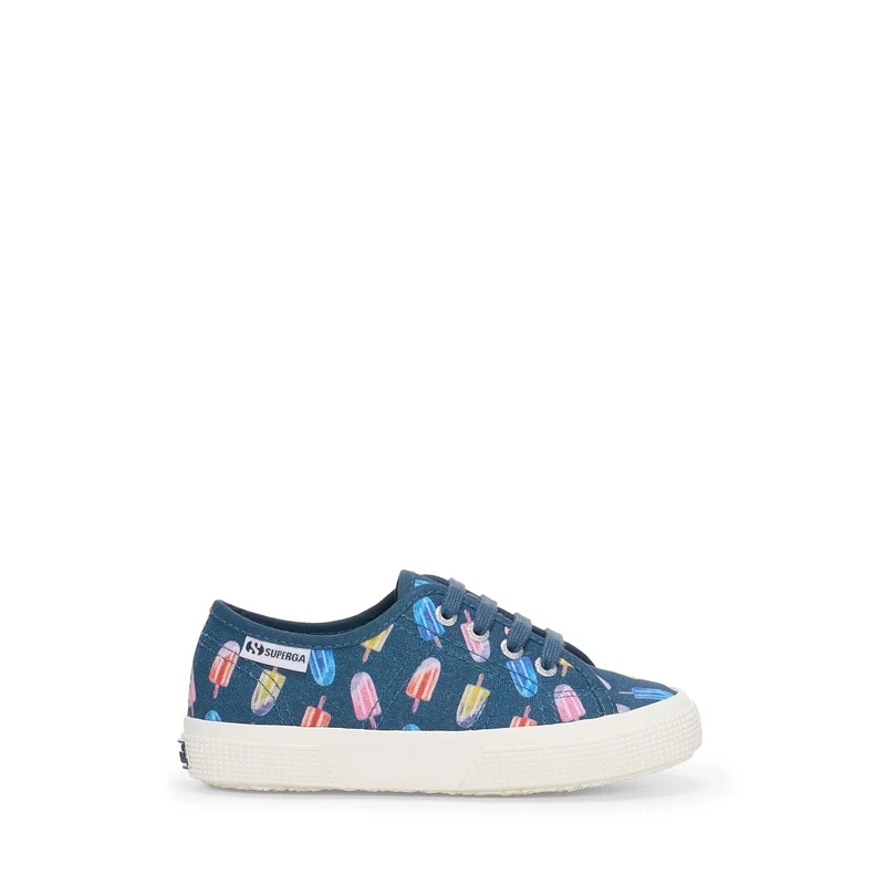 3750 KIDS ICE LOLLY PRINT LEGGERA - Le Superga - Low Cut - Kid unisex - Blue Navy-Ice Lolly