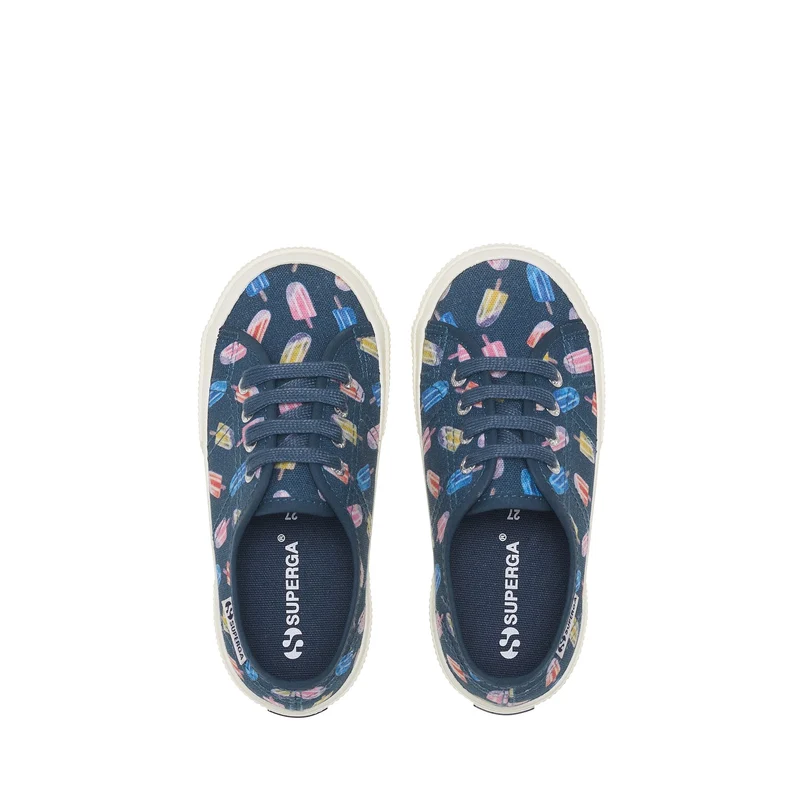 3750 KIDS ICE LOLLY PRINT LEGGERA - Le Superga - Low Cut - Kid unisex - Blue Navy-Ice Lolly