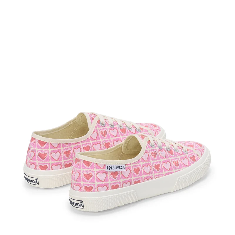 3750 HEART CROCHET PRINT LEGGERA - Le Superga - Low Cut - Woman - Pink-Beige-Coral