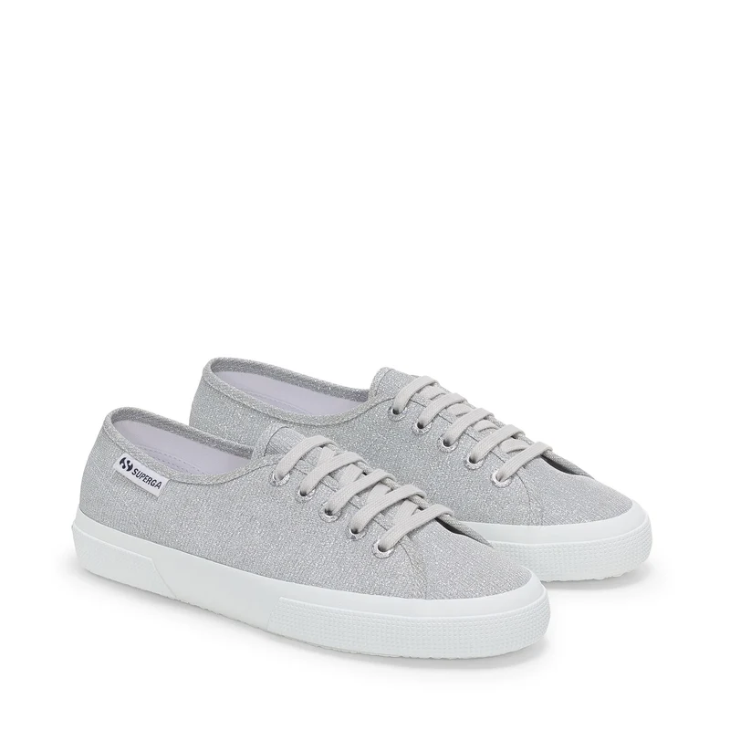 3750 JERSEY LAME LEGGERA - Le Superga - Low Cut - Woman - Grey Silver