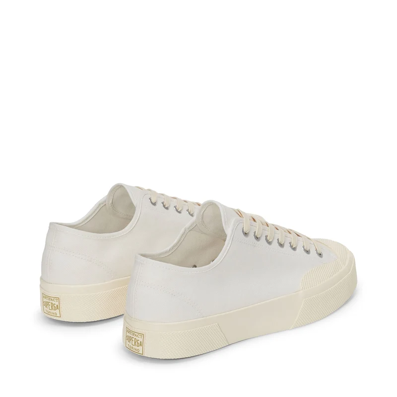 2432 WORKS LOW CUT COTTON CANVAS - Sneakers - Low Cut - Unisex - White-Off White