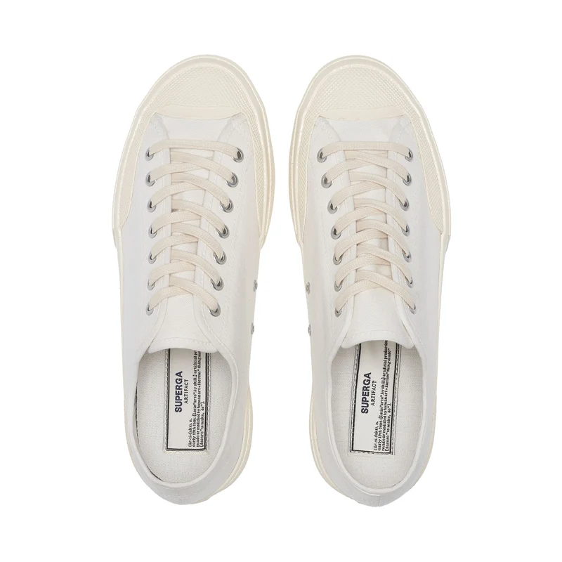 2432 WORKS LOW CUT COTTON CANVAS - Sneakers - Low Cut - Unisex - White-Off White