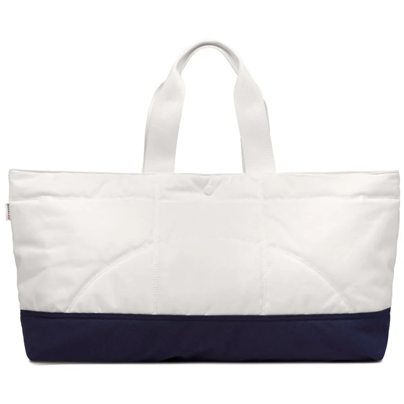TENNIS MATCH PADDED TOTE BAG - Bags - Tote Bag - Unisex - White Avorio-Navy