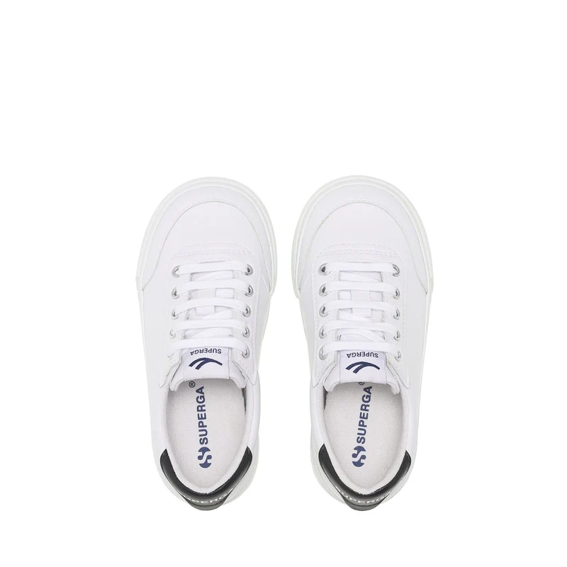 3844 VEGAN MATERIAL CLUB KIDS - Sneakers - Low Cut - Kid unisex - White-Black