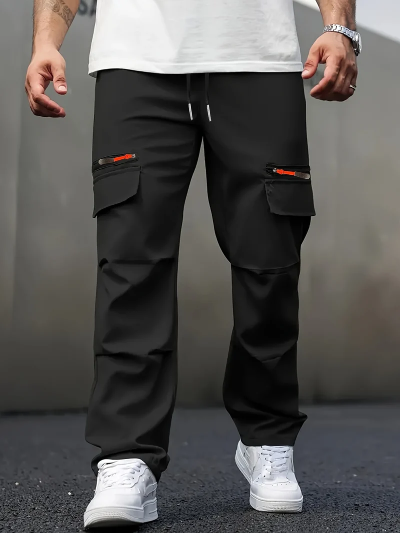 Herren Cargo-Jogginghose mit Multifunktionstaschen, Tunnelzug & Reißverschlüssen Nord Taschen