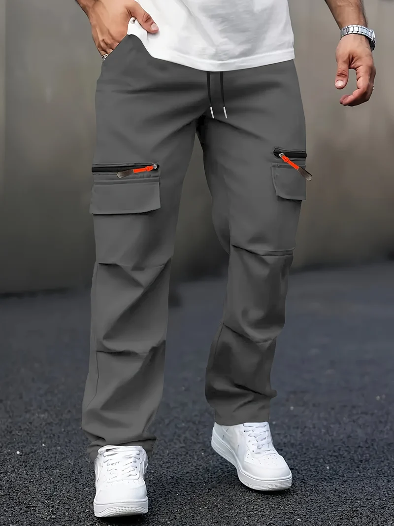 Herren Cargo-Jogginghose mit Multifunktionstaschen, Tunnelzug & Reißverschlüssen Nord Taschen