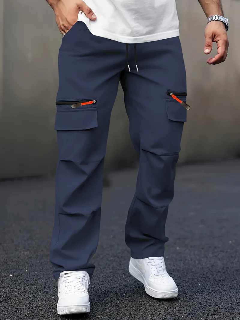 Herren Cargo-Jogginghose mit Multifunktionstaschen, Tunnelzug & Reißverschlüssen Nord Taschen