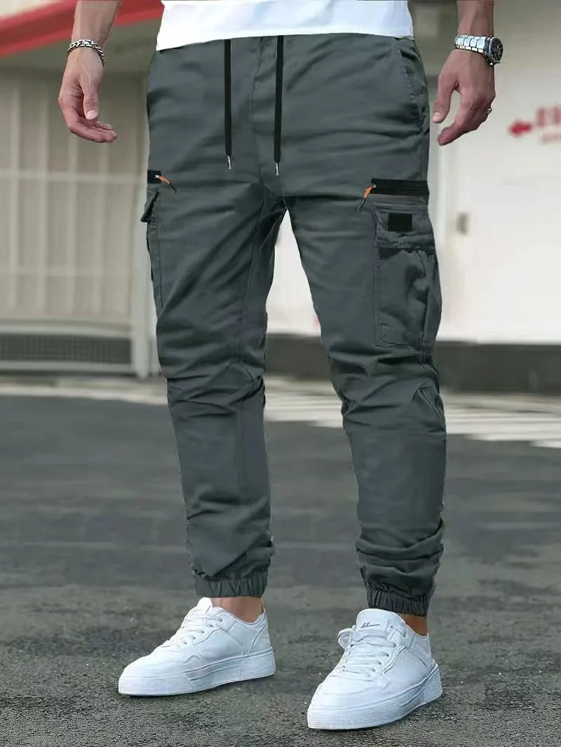 Herren Cargo-Jogginghose mit multifunktionalen Reißverschluss- und Klappentaschen, elastischem Bund & Bündchen Nord Taschen