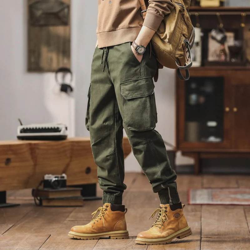 Herren Cargo-Jogginghose mit Kneebel-Taschen, Tunnelzugbund und gerafften Bündchen Nord Taschen