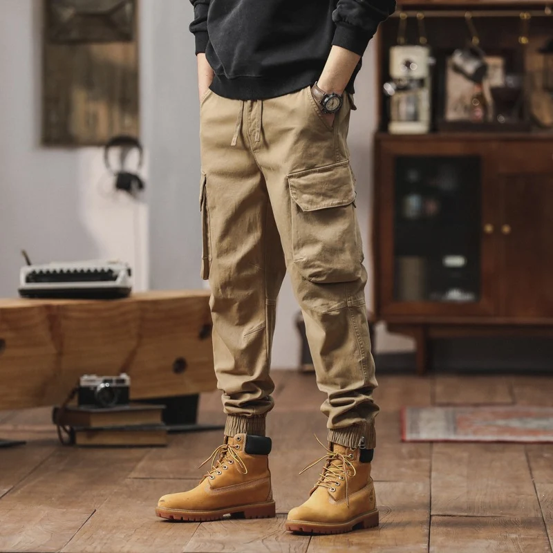 Herren Cargo-Jogginghose mit Kneebel-Taschen, Tunnelzugbund und gerafften Bündchen Nord Taschen