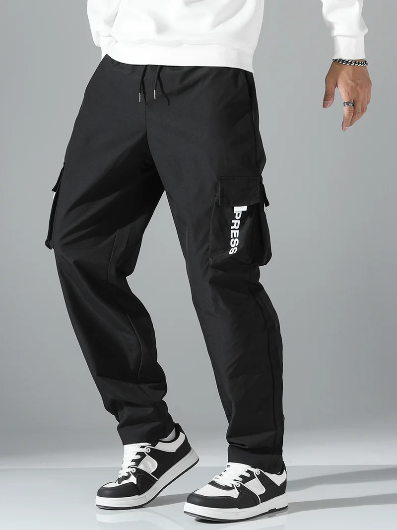 Herren Cargo-Jogginghose mit elastischem Bund, seitlichen Klapp- & Reißverschlusstaschen Nord Taschen