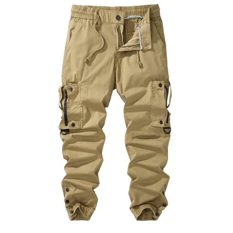 Herren Cargo-Jogginghose mit elastischem Bund, Reißverschluss-Cargotaschen und verstellbarem Saum Nord Taschen